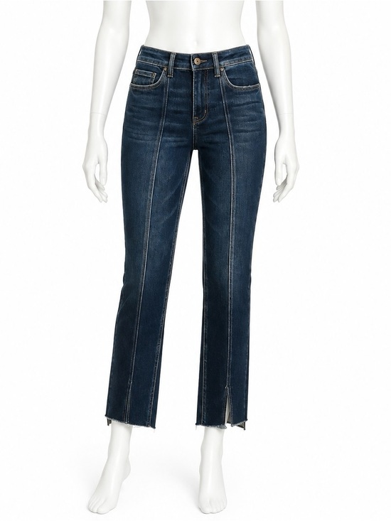 Altar'd State Denim - Altar’d State Vervet Jeans Size 26 Dark Blue Ankle Straight Leg Raw Hem EUC